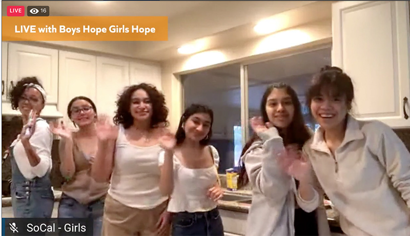 Video screenshot of SoCal residential girls on the chef cook with me experience